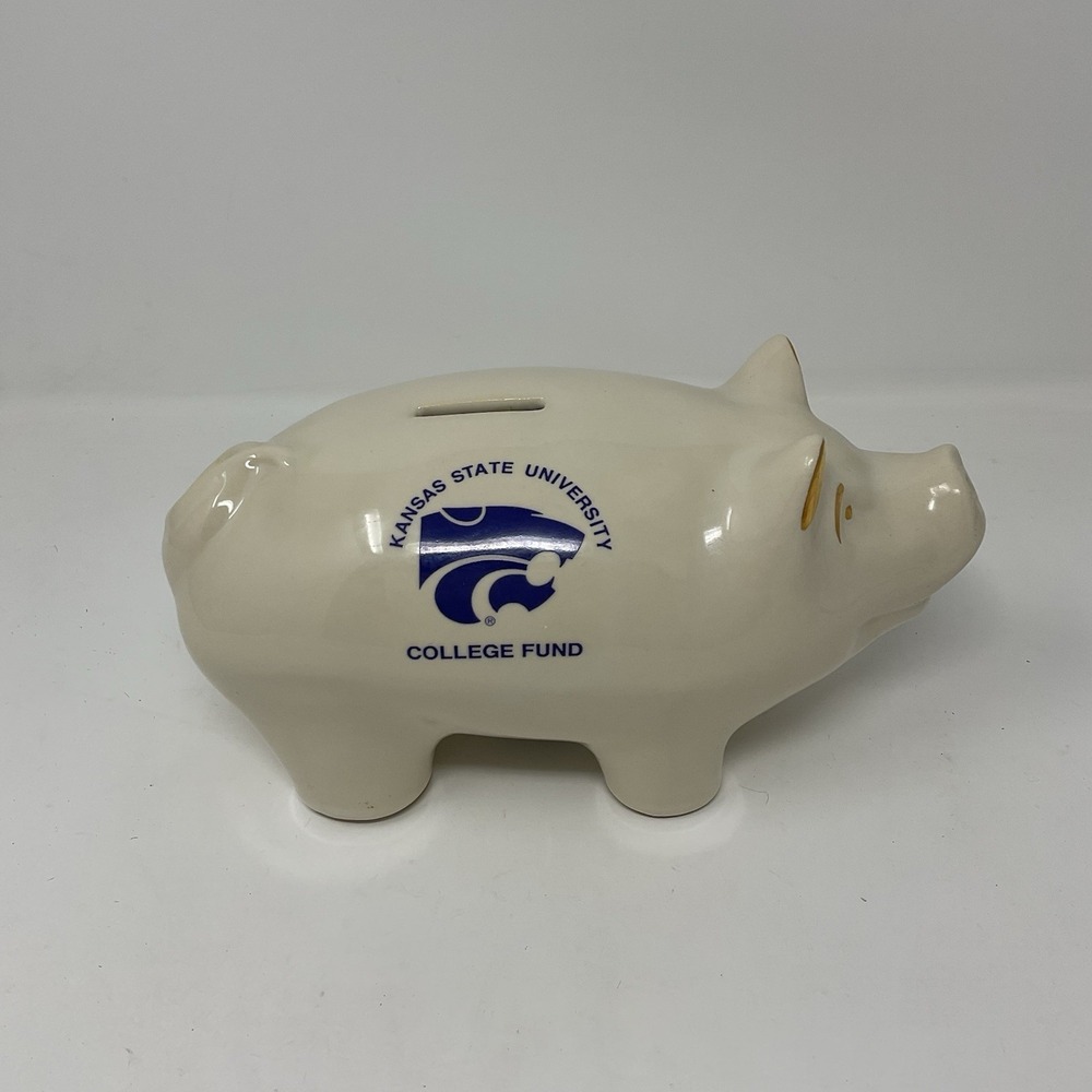 Kansas State University College Fund Piggy Bank Ceramic Wildcats KSU Vintage